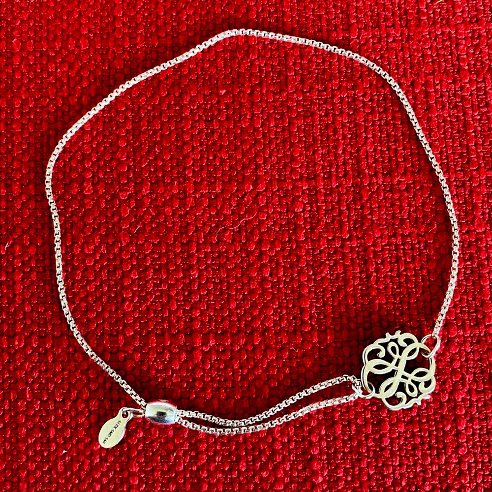 Alex and Ani silver slide bracelet